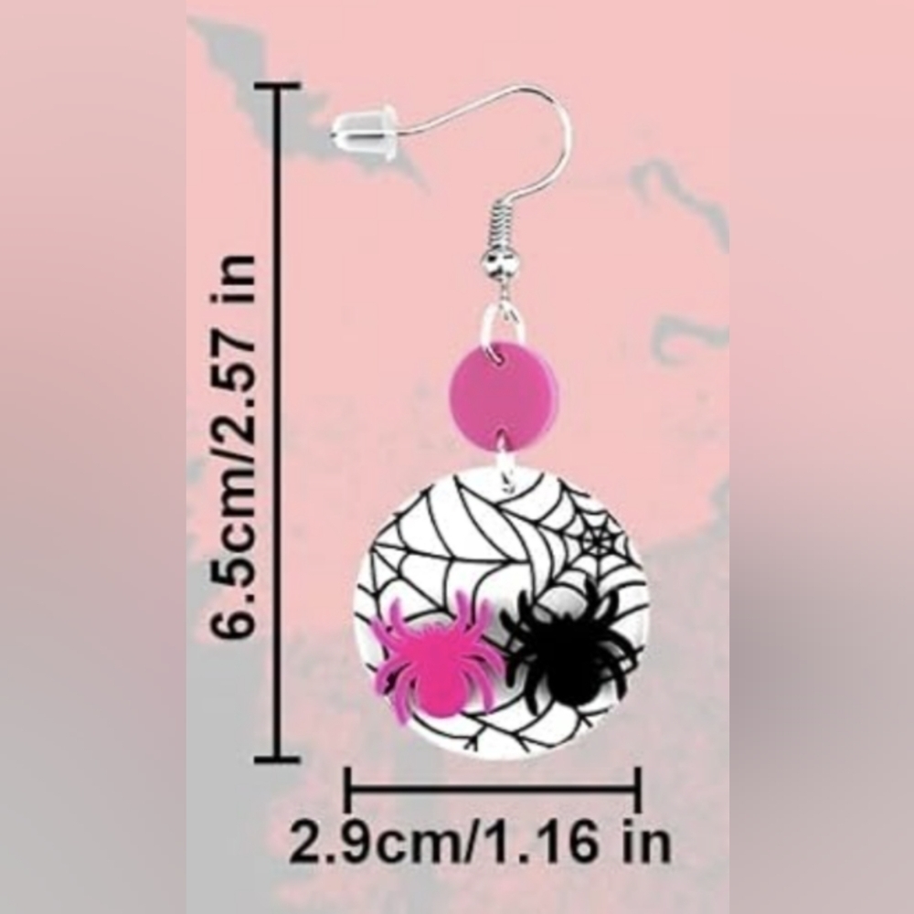2 For $25 Halloween Earrings - Spider Web | Brand New - Picture 3 of 4